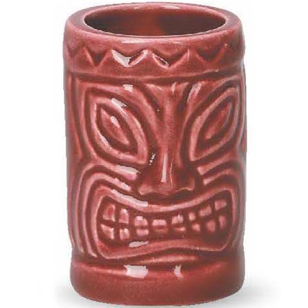 2 oz. ceramic shot glass with tiki design.... from ASI 40261 Berney-Karp Inc / Creative Source