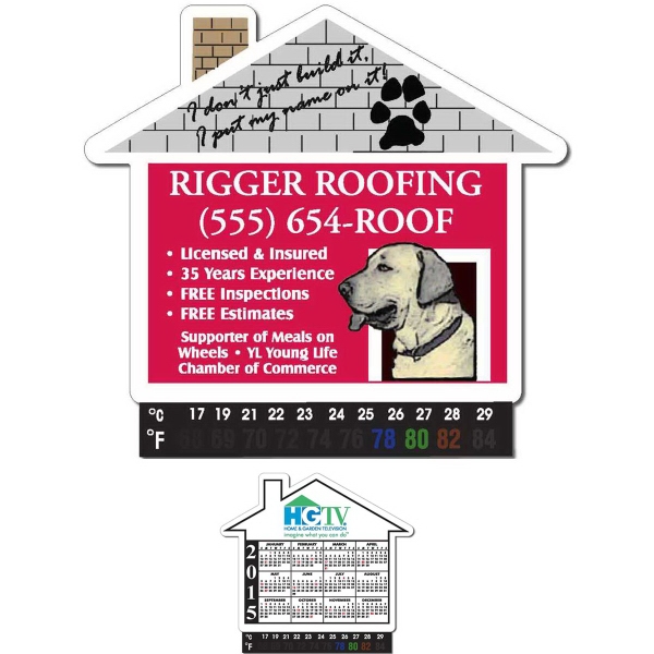 Magnetic thermometer shaped like a house.... from ASI 73464 ZZ OLD - Nationwide Promotions LLC / Full Color Line