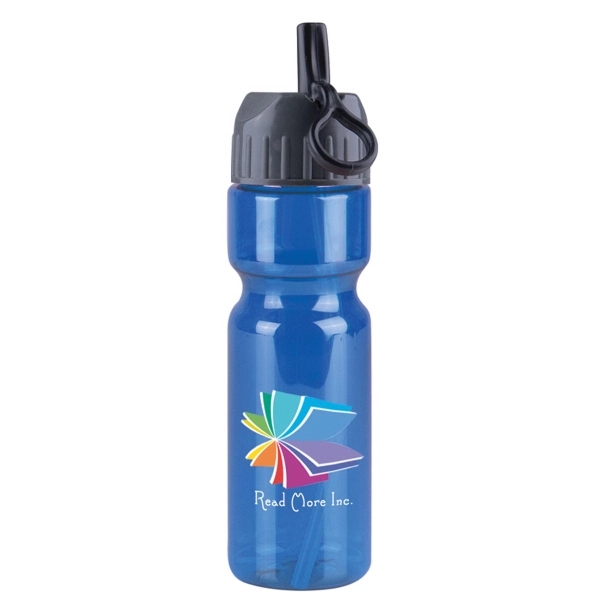 28 oz Transparent Sports Bottle with flip straw lid.... from ASI 55990 Garyline