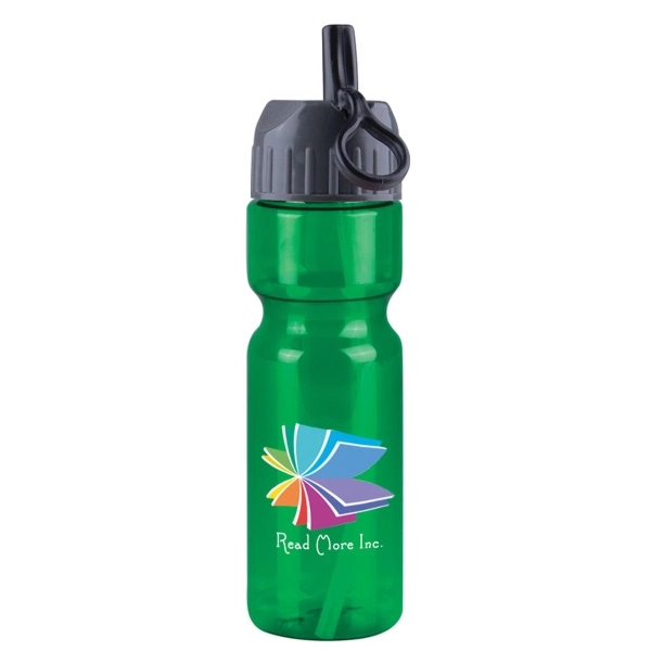 28 oz Transparent Sports Bottle with flip straw lid.... from ASI 55990 Garyline
