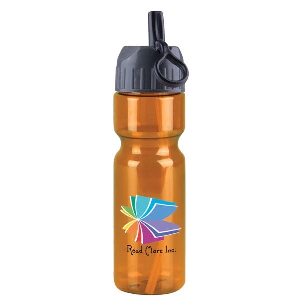 28 oz Transparent Sports Bottle with flip straw lid.... from ASI 55990 Garyline