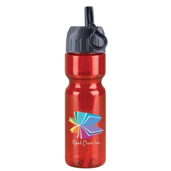 28 oz Transparent Sports Bottle with flip straw lid.... from ASI 55990 Garyline