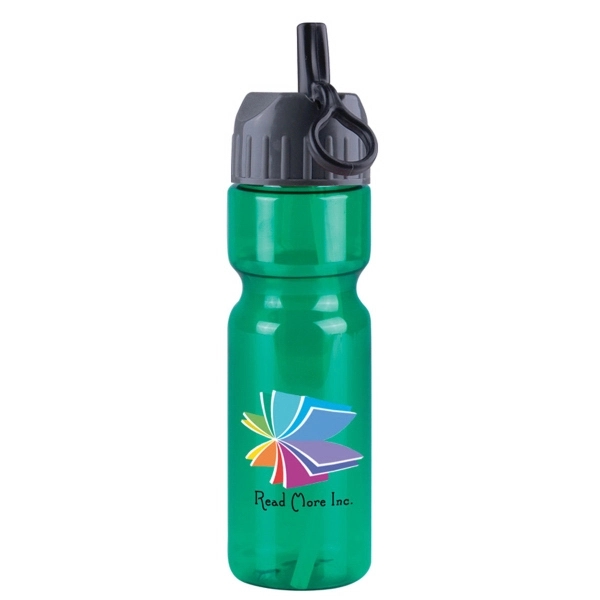 28 oz Transparent Sports Bottle with flip straw lid.... from ASI 55990 Garyline