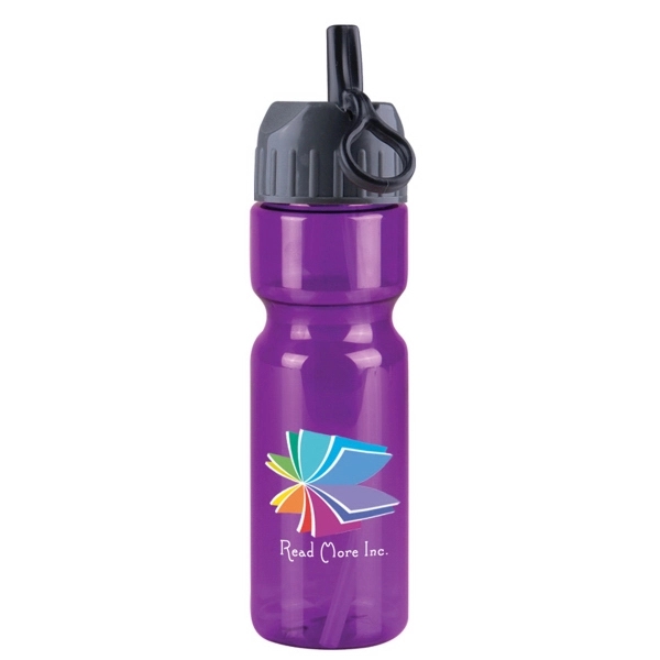 28 oz Transparent Sports Bottle with flip straw lid.... from ASI 55990 Garyline