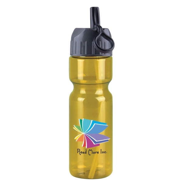 28 oz Transparent Sports Bottle with flip straw lid.... from ASI 55990 Garyline
