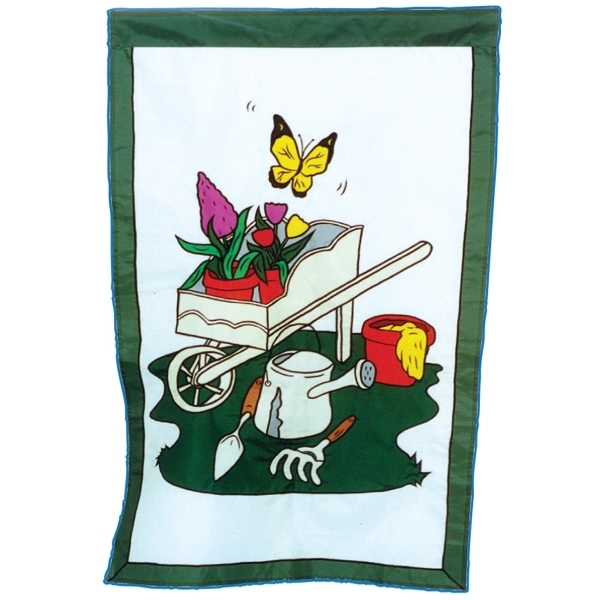 Flower/gardening themed stock design decorative applique flag; multiple sizes offered.... from ASI 31260 AdCapitol / The Flag Factory®