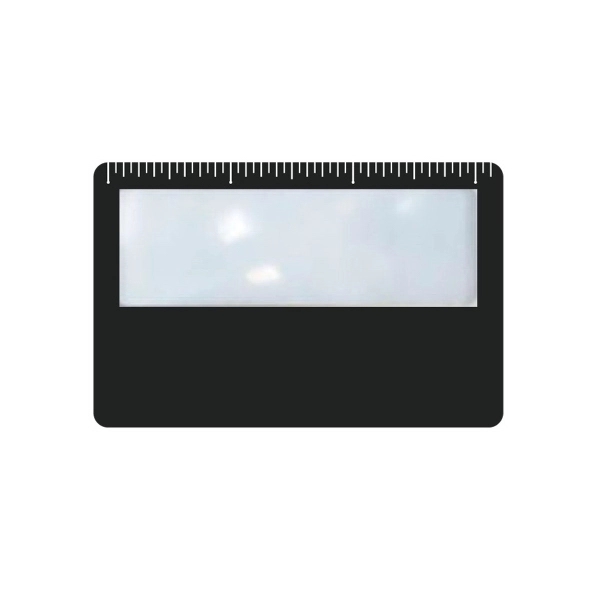 Plastic credit card magnifier with 3" ruler... from ASI 41511 Brainchild USA Inc / BrainChild Gift Club