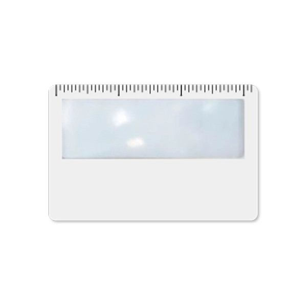Plastic credit card magnifier with 3" ruler... from ASI 41511 Brainchild USA Inc / BrainChild Gift Club