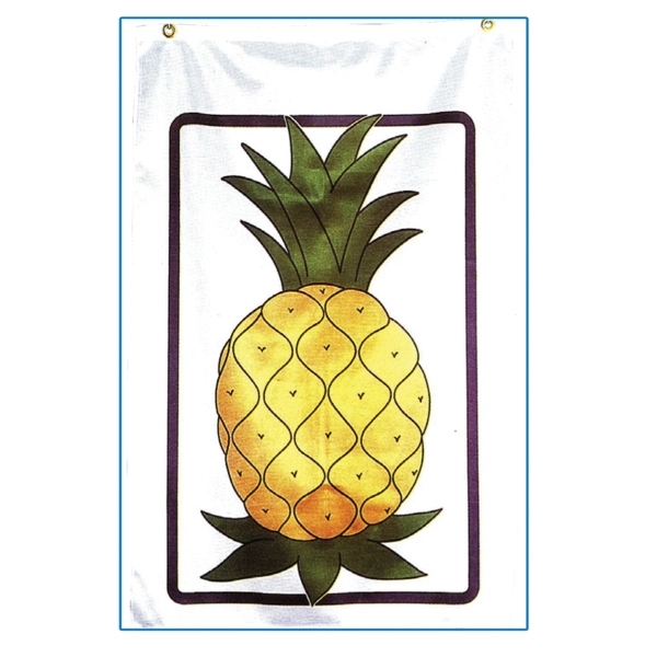 28" x 33" pineapple screen printed stock design flag.... from ASI 31260 AdCapitol / The Flag Factory®