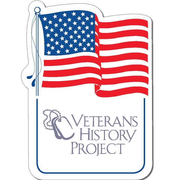 Flag magnet with border, 3 3/4" x 5".... from ASI 73464 ZZ OLD - Nationwide Promotions LLC / Full Color Line