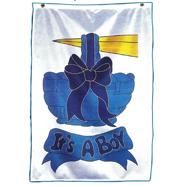 28" x 33" "It's A Boy" screen printed stock design flag.... from ASI 31260 AdCapitol / The Flag Factory®
