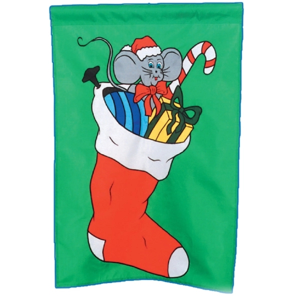 Christmas stock design decorative applique flag; multiple sizes offered.... from ASI 31260 AdCapitol / The Flag Factory®