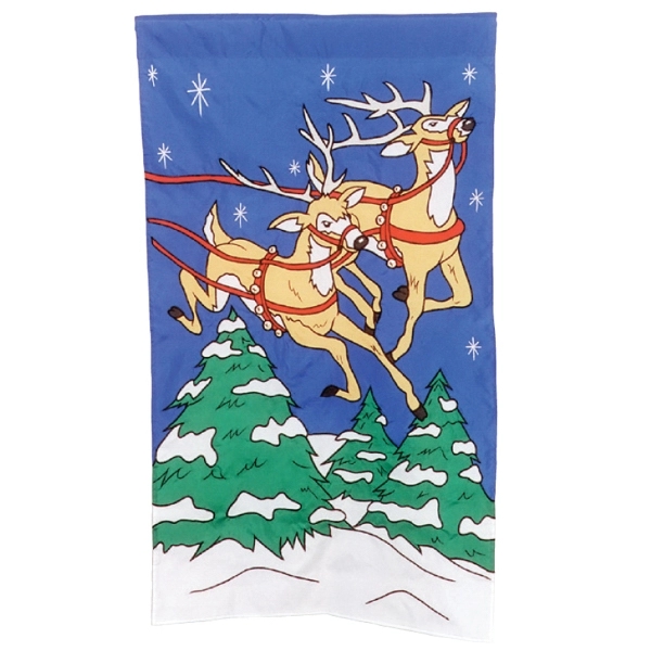 Christmas stock design decorative applique flag; multiple sizes offered.... from ASI 31260 AdCapitol / The Flag Factory®