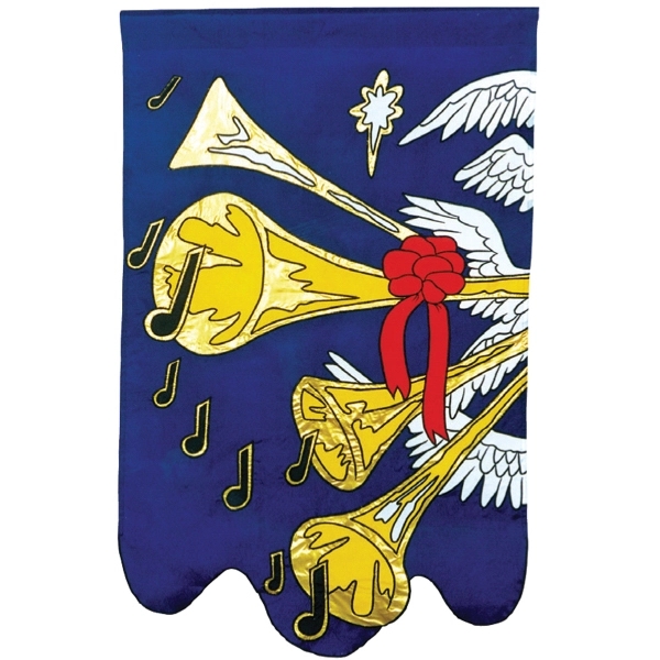 Winter holiday stock design decorative applique flags.... from ASI 31260 AdCapitol / The Flag Factory®