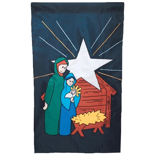 Winter holiday stock design decorative applique flags.... from ASI 31260 AdCapitol / The Flag Factory®