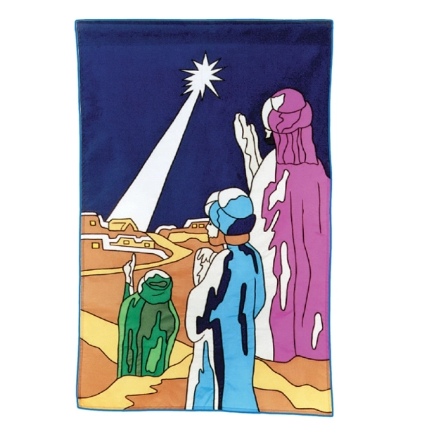 Winter holiday stock design decorative applique flags.... from ASI 31260 AdCapitol / The Flag Factory®