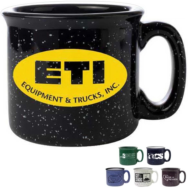 CAMPFIRE 15 oz. Speckled Color Mug.... from ASI 36705 Archer's Decorative Glass Corp / Decorative Glass