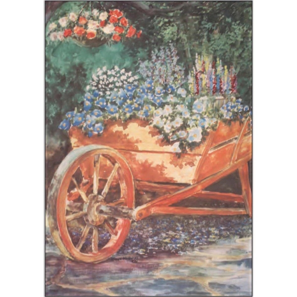 26" x 38" sublimated flag with two-sided flower cart design; fits... from ASI 31260 AdCapitol / The Flag Factory®