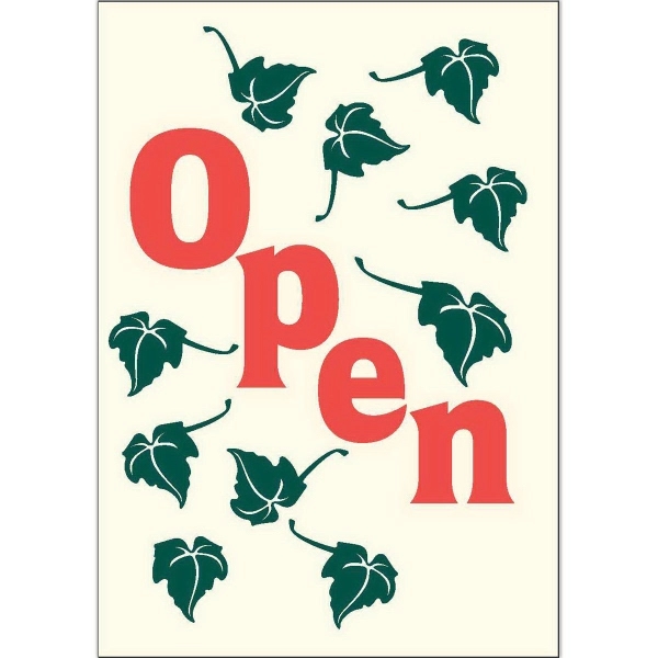 28" x 40" sublimated flag with two-sided Open with Ivy design;... from ASI 31260 AdCapitol