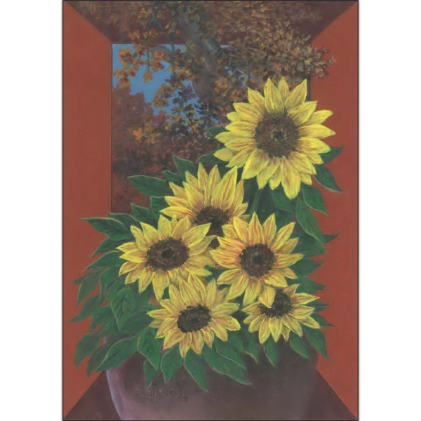 28" x 40" sublimated flag with two-sided sunflower nostalgia design; fits... from ASI 31260 AdCapitol / The Flag Factory®