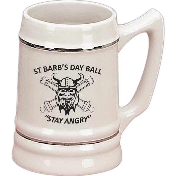 22 oz. Ceramic college stein.... from ASI 36705 Archer's Decorative Glass Corp / Decorative Glass