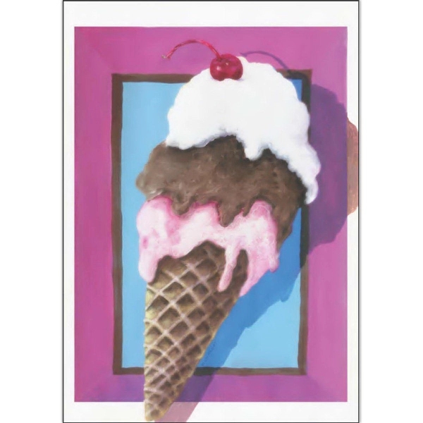 28" x 40" sublimated flag with two-sided ice cream design; fits... from ASI 31260 AdCapitol / The Flag Factory®