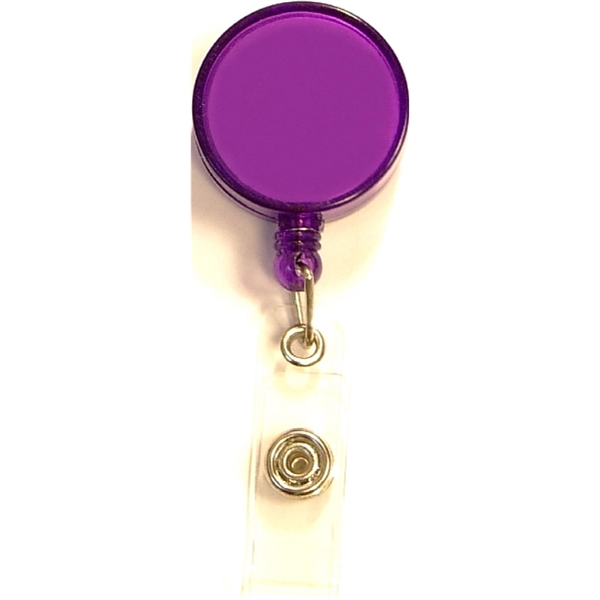 Round 24" retractable badge holder with metal clip on the back.... from ASI 74585 Nu Promo International / Nu Promo Line