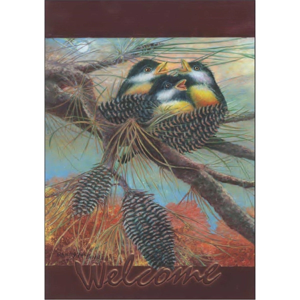 12" x 18" garden size sublimated flag with two-sided Fall Song... from ASI 31260 AdCapitol / The Flag Factory®