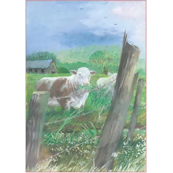 12" x 18" garden size sublimated flag with two-sided cattle farm... from ASI 31260 AdCapitol / The Flag Factory®