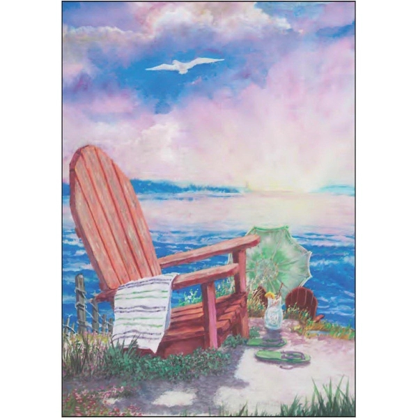 28" x 40" sublimated flag with two-sided beach chair design; fits... from ASI 31260 AdCapitol / The Flag Factory®
