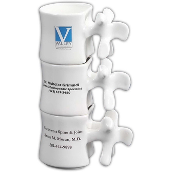13 oz. ceramic mug with vertebrae handle.... from ASI 40261 Berney-Karp Inc / Creative Source
