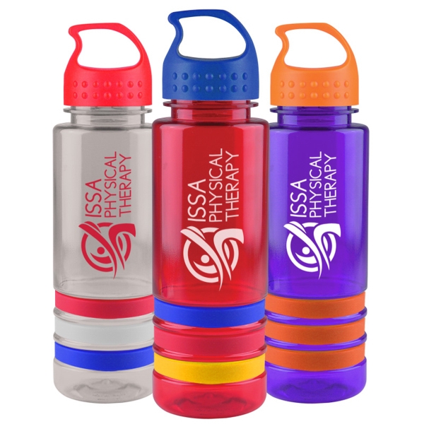 24 oz Tritan Stripe Bottle With A Crest Lid... from ASI 55990 Garyline / GaryLine®