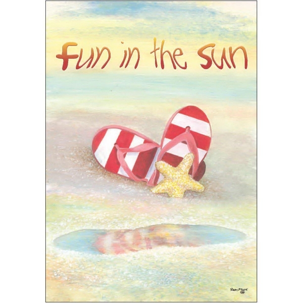 12"x 18" garden size sublimated flag with two-sided Flip N' Flop... from ASI 31260 AdCapitol / The Flag Factory®