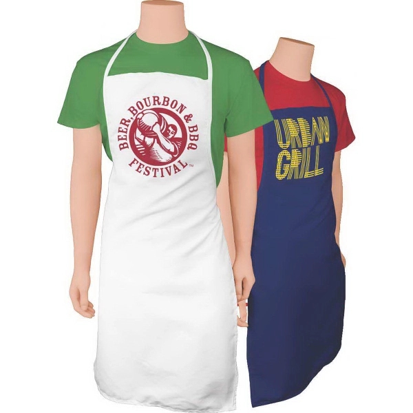 24" x 38" butcher's apron with long-hemmed sides, continuous tie strings,... from ASI 31260 AdCapitol