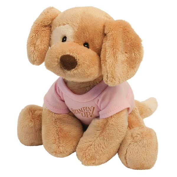 Stuffed toy dog with overall size 8".... from ASI 93990 IMAGEN Brands