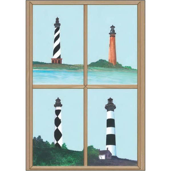 28" x 40" sublimated flag with two-sided Outer Banks Lighthouses design;... from ASI 31260 AdCapitol / The Flag Factory®