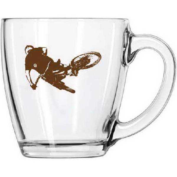 16 oz. Tapered glass coffee mug.... from ASI 36705 Archer's Decorative Glass Corp / Decorative Glass