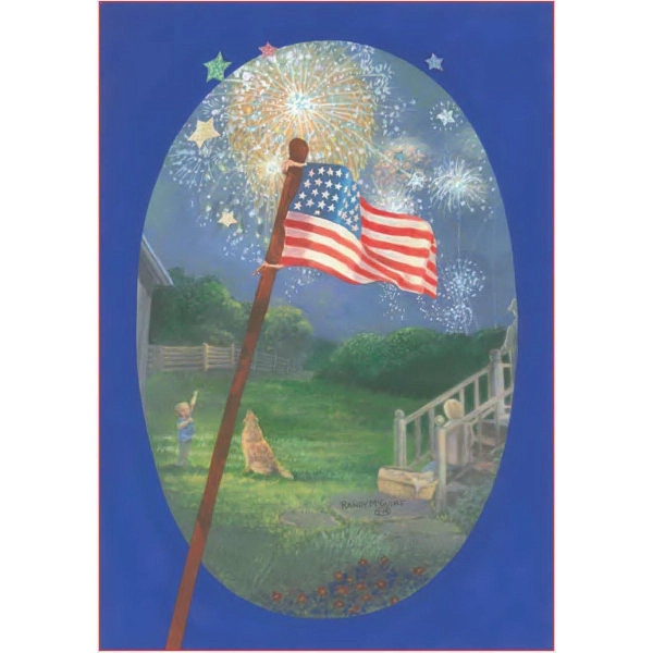 28" x 40" sublimated flag with two-sided home fireworks design; fits... from ASI 31260 AdCapitol / The Flag Factory®