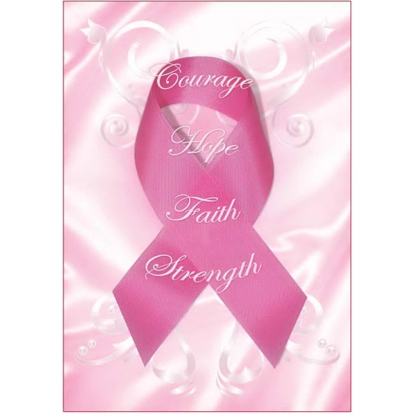 28" x 40" sublimated flag with two-sided breast cancer awareness design;... from ASI 31260 AdCapitol / The Flag Factory®