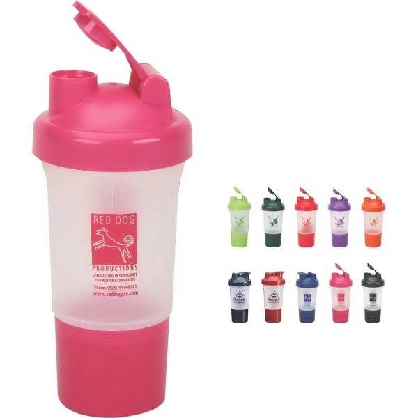 17 ounce protein / vitamin shaker bottle with filter screen, jack,... from ASI 40261 Berney-Karp Inc / Creative Source