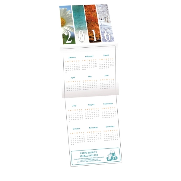 Seasons Tri-Fold Calendar printed on 12 pt. smooth finish white cardstock.... from ASI 95280 Warwick Publishing Co / Warwick