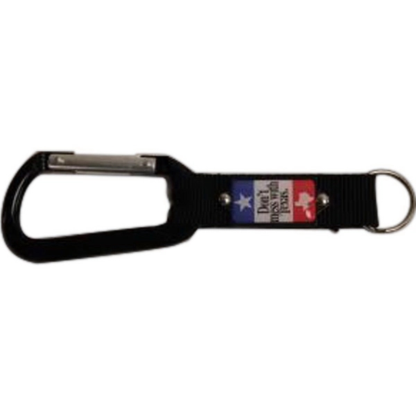 Carabiner with plate and compass strap.... from ASI 40610 Perry Blackburne Inc / KEYTAGLINE