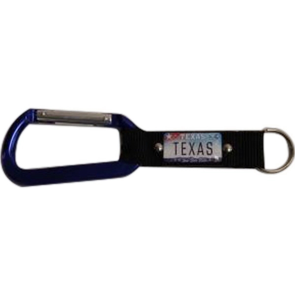 Carabiner with plate and compass strap.... from ASI 40610 Perry Blackburne Inc / KEYTAGLINE