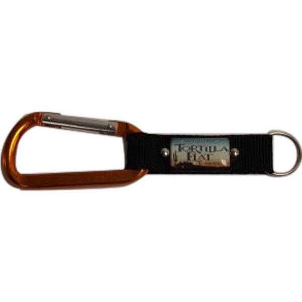 Carabiner with plate and compass strap.... from ASI 40610 Perry Blackburne Inc / KEYTAGLINE