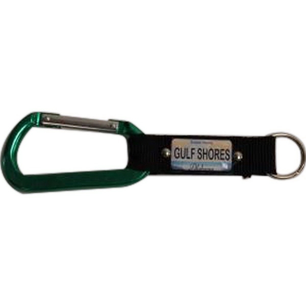 Carabiner with plate and compass strap.... from ASI 40610 Perry Blackburne Inc / KEYTAGLINE