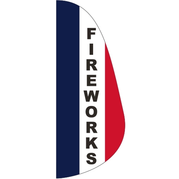 3 x 8' Fireworks message feather flag, feather style.... from ASI 80228 Quinn