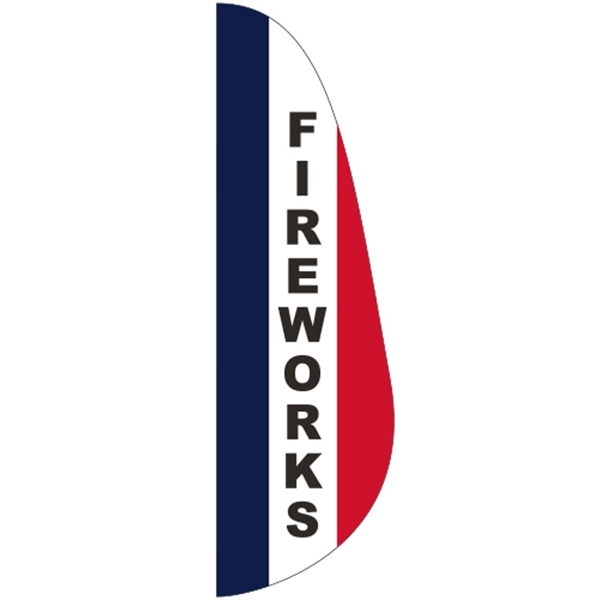 3 x 10' Fireworks message feather flag, feather style.... from ASI 80228 Quinn