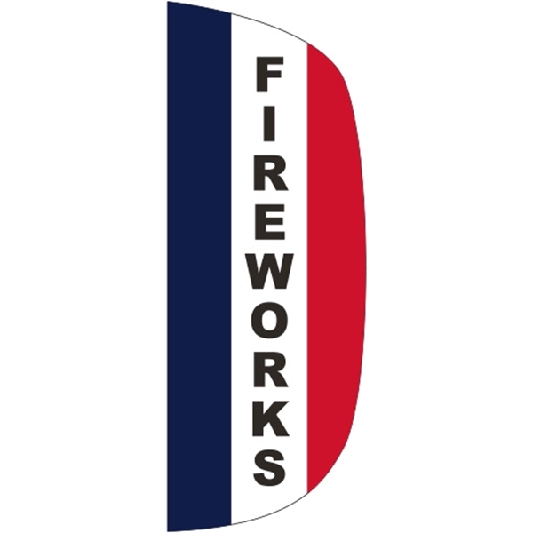 3 x 8' Fireworks message feather flag, flutter style.... from ASI 80228 Quinn