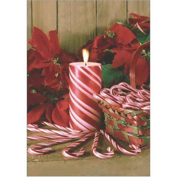 28" x 40" sublimated flag with two-sided candy cane and poinsettia... from ASI 31260 AdCapitol / The Flag Factory®