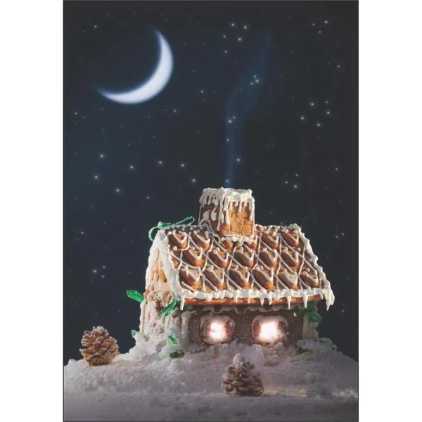 12" x 18" garden size sublimated flag with two-sided gingerbread house... from ASI 31260 AdCapitol / The Flag Factory®